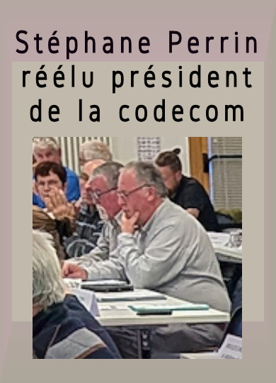 Stephane Perrin, reconduit à la présidence de la CODECOM